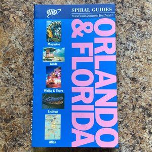Orlando & Florida AAA Spiral Guide Travel Guidebook Travel Book Original Edition